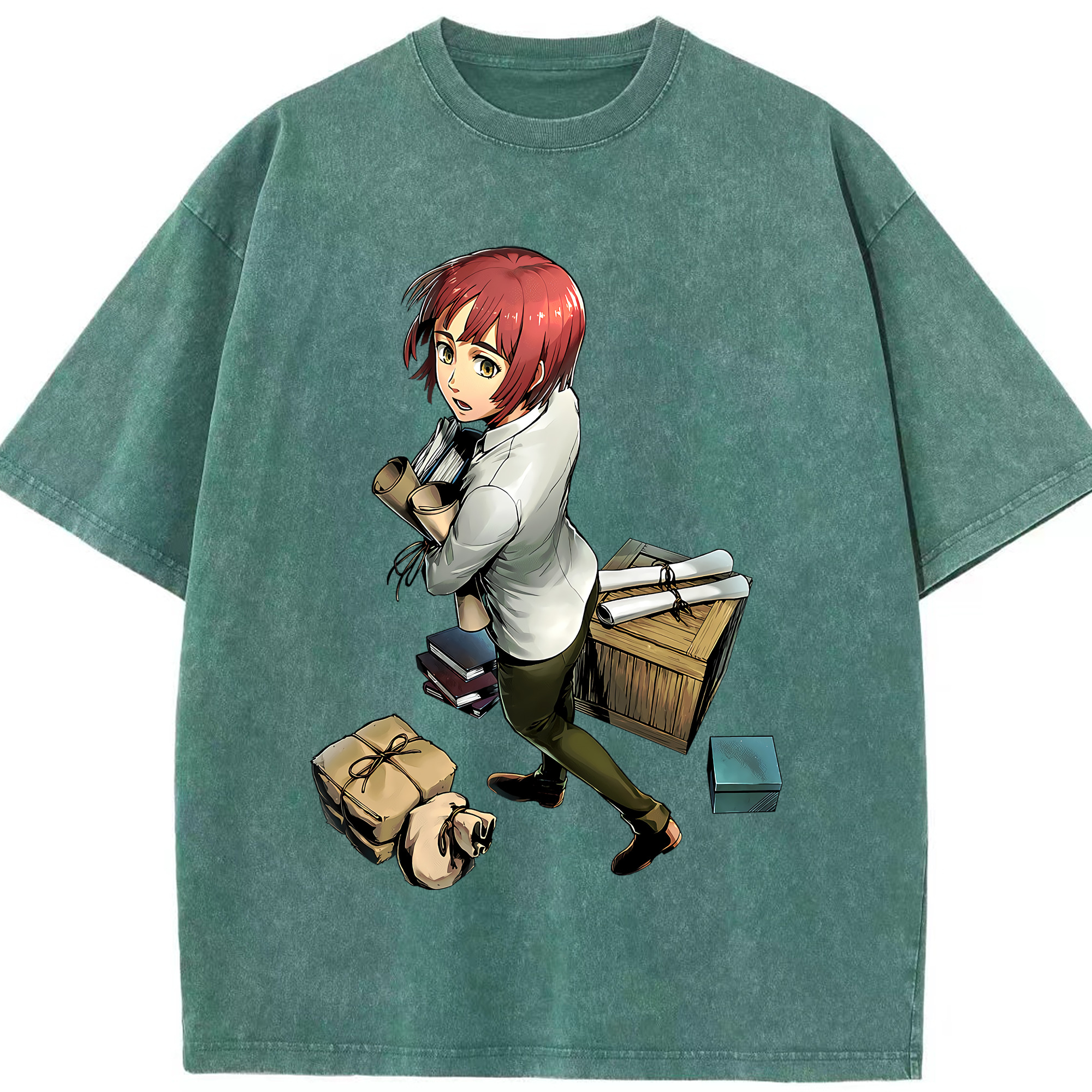 （画像用） 進撃の巨人 Attack on Titan 綿100% ヴィンテージ風 半袖Tシャツ（フロントプリント）